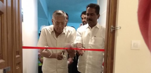 Mr. Abdul Hameed (Land owner of Asset Orchestra ) inaugurates the sample apartment in Asset Orchetra Kazhakuttam, Thiruvananthapuram