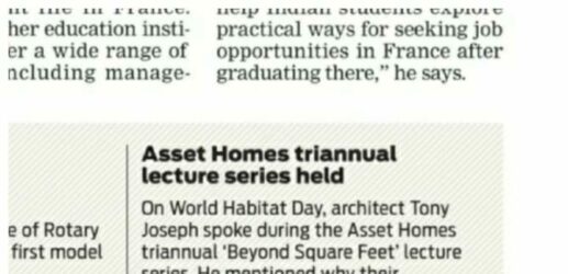 Asset Homes triannual lecture series held